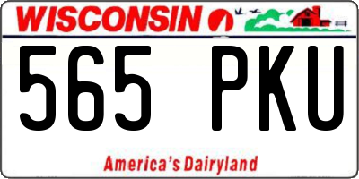 WI license plate 565PKU
