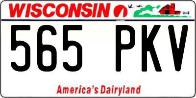 WI license plate 565PKV