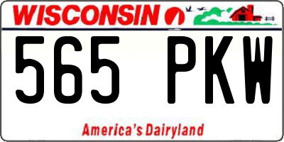 WI license plate 565PKW