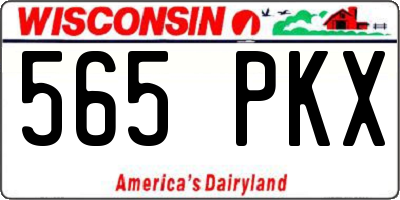 WI license plate 565PKX