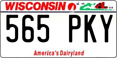 WI license plate 565PKY