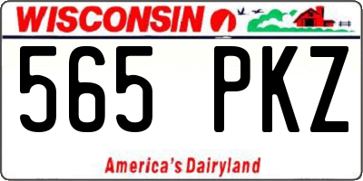 WI license plate 565PKZ