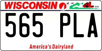 WI license plate 565PLA