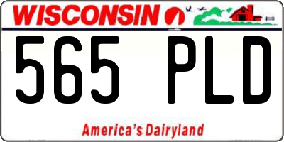 WI license plate 565PLD