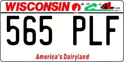 WI license plate 565PLF