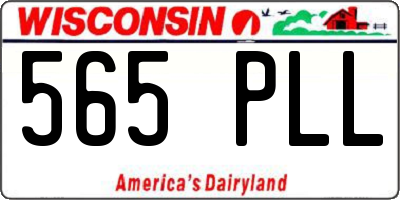 WI license plate 565PLL
