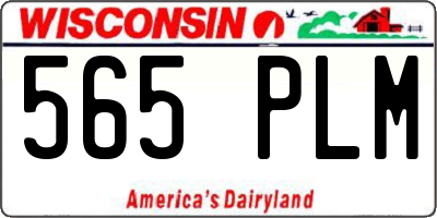 WI license plate 565PLM