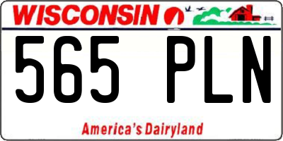 WI license plate 565PLN