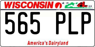 WI license plate 565PLP