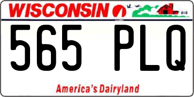 WI license plate 565PLQ