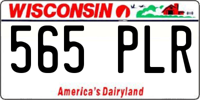 WI license plate 565PLR