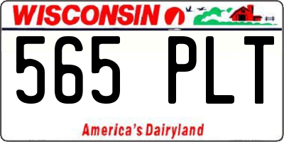 WI license plate 565PLT