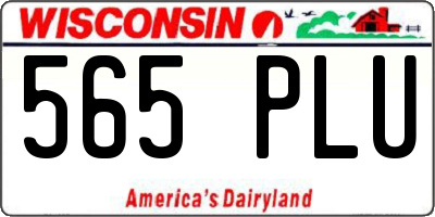 WI license plate 565PLU