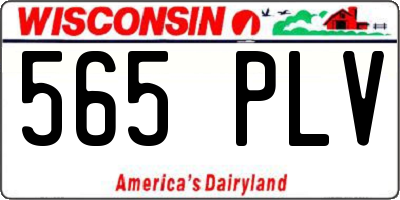 WI license plate 565PLV