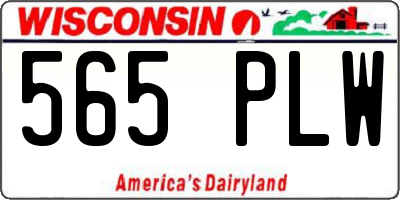 WI license plate 565PLW