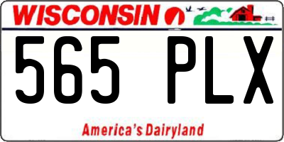 WI license plate 565PLX