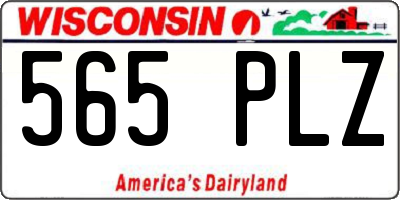 WI license plate 565PLZ