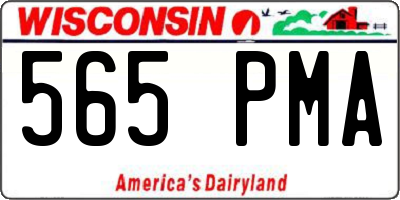 WI license plate 565PMA