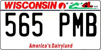 WI license plate 565PMB