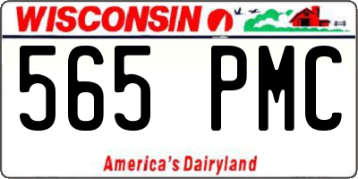 WI license plate 565PMC