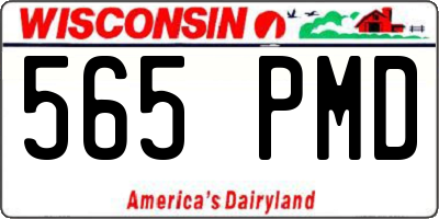 WI license plate 565PMD