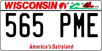 WI license plate 565PME