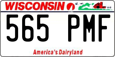 WI license plate 565PMF