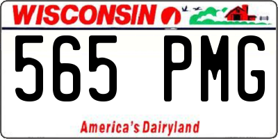 WI license plate 565PMG
