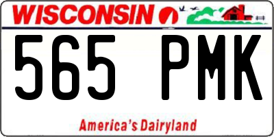 WI license plate 565PMK