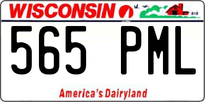 WI license plate 565PML