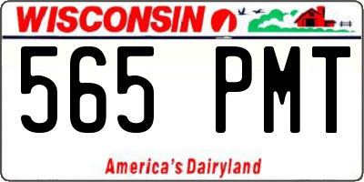 WI license plate 565PMT