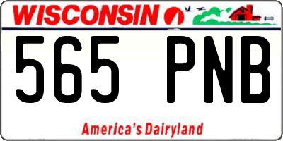 WI license plate 565PNB