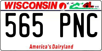 WI license plate 565PNC
