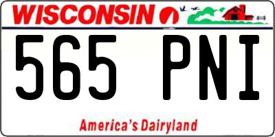 WI license plate 565PNI