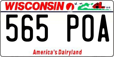 WI license plate 565POA