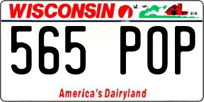 WI license plate 565POP