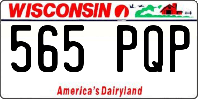 WI license plate 565PQP