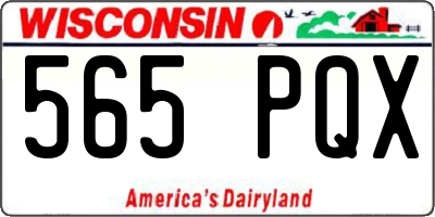 WI license plate 565PQX