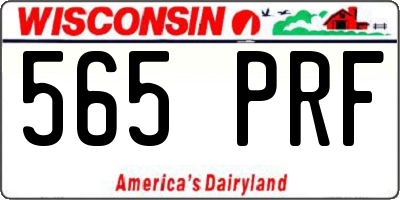 WI license plate 565PRF