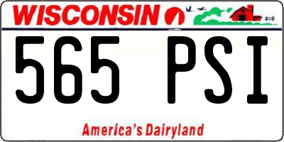 WI license plate 565PSI