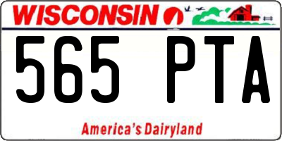 WI license plate 565PTA