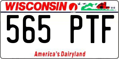 WI license plate 565PTF