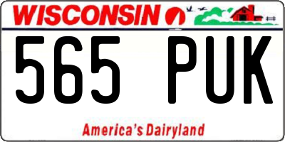 WI license plate 565PUK