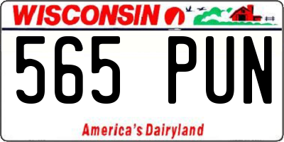 WI license plate 565PUN