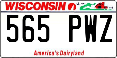 WI license plate 565PWZ