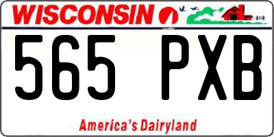 WI license plate 565PXB