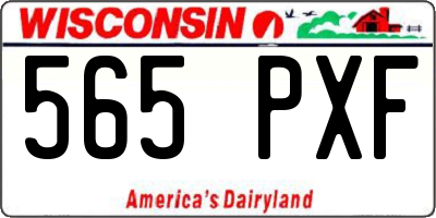 WI license plate 565PXF