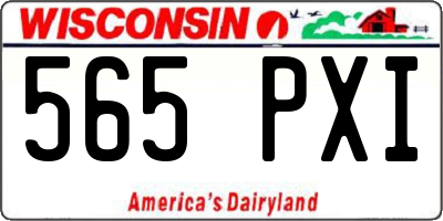 WI license plate 565PXI
