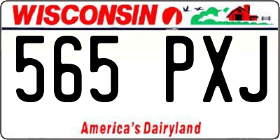 WI license plate 565PXJ