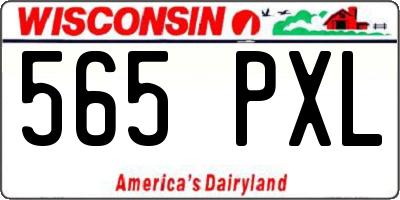 WI license plate 565PXL
